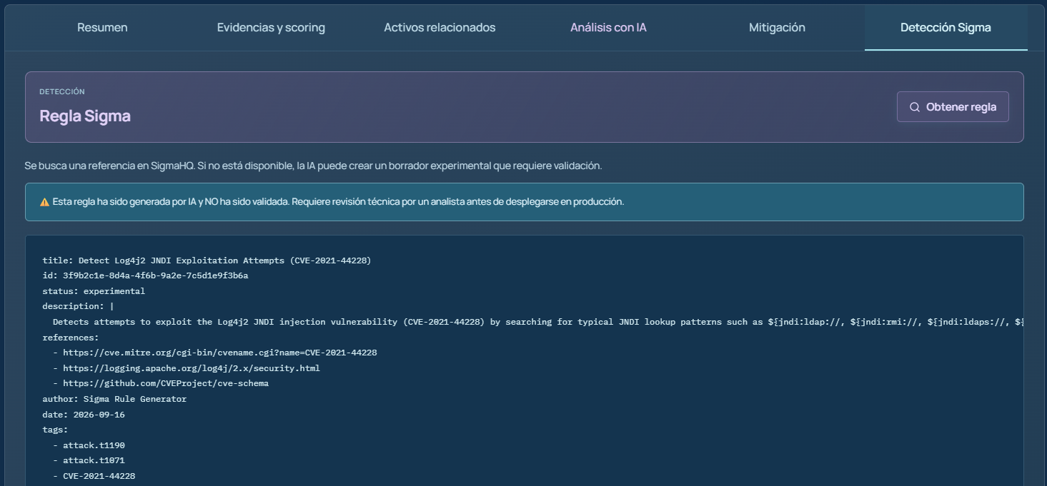 Detección Sigma asociada al análisis de una vulnerabilidad